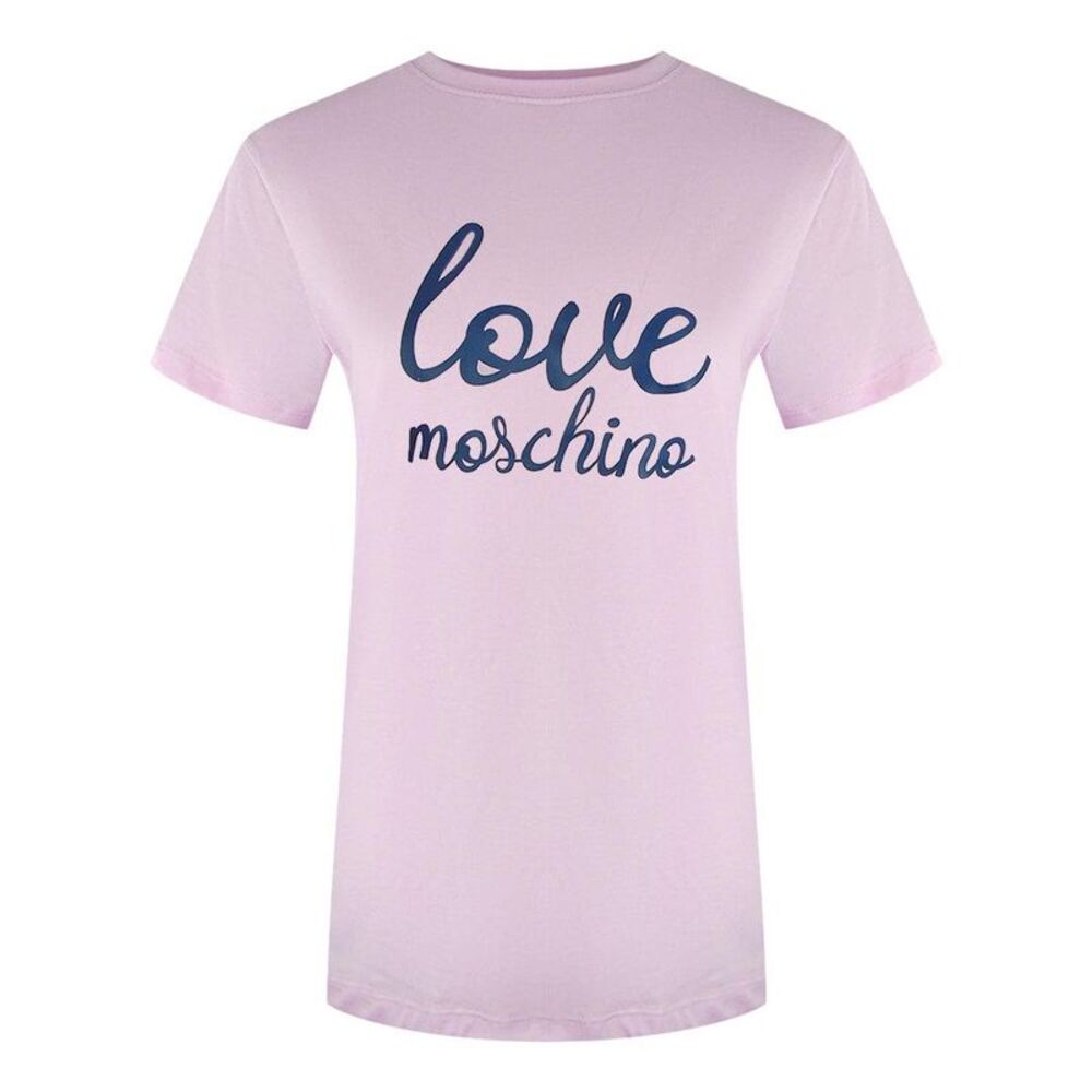 Love Moschino Womens/Ladies Cursive Logo Cotton T-Shirt / Pink